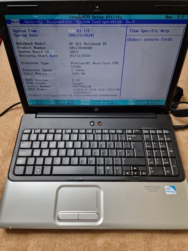 G61 laptop pentium dual - g61,
